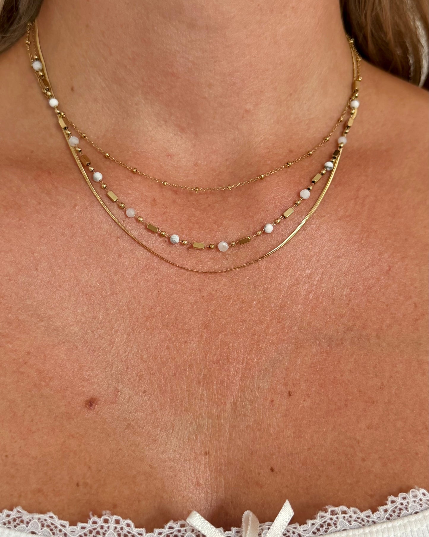 Collier Azélia Blanc