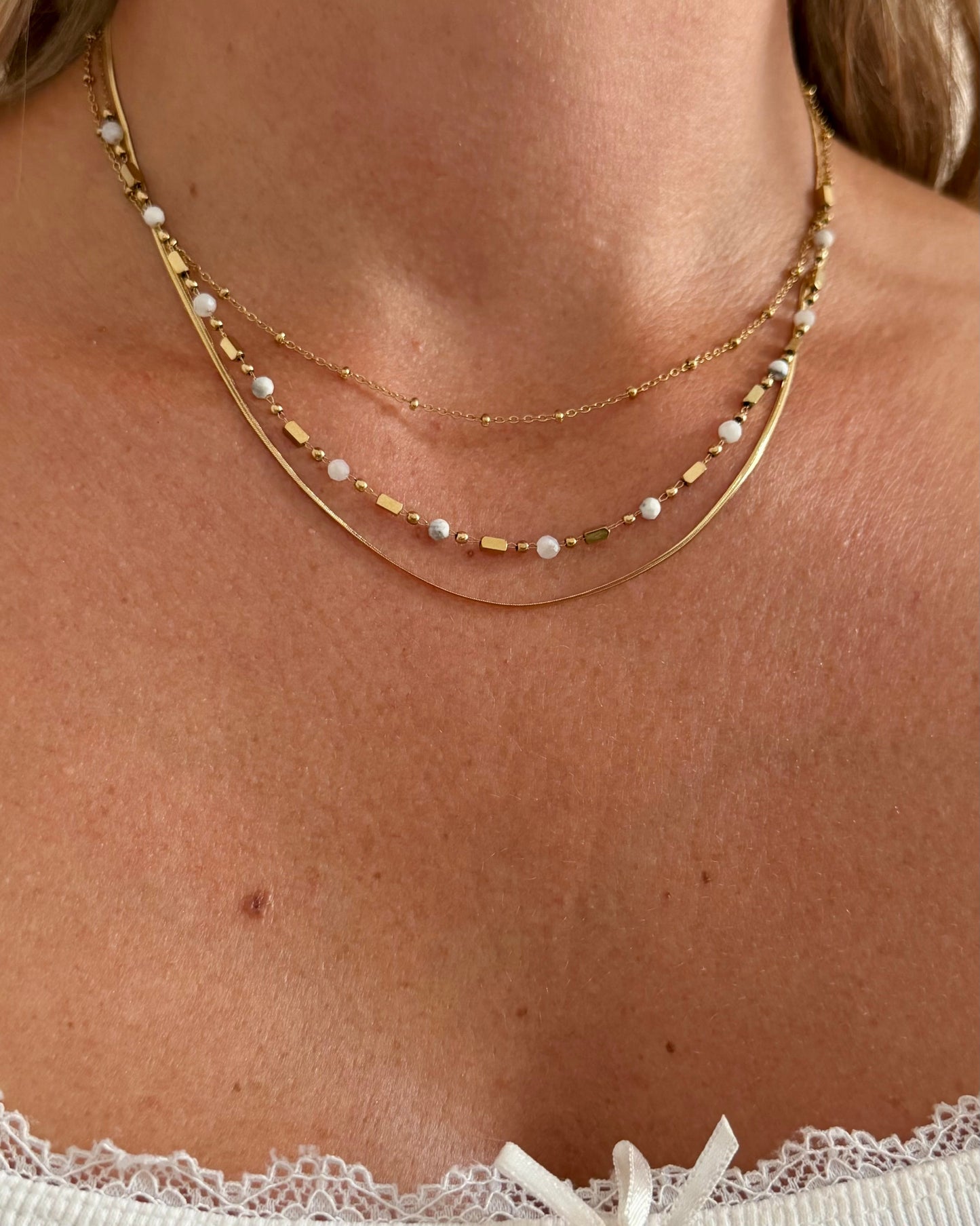 Collier Azélia Blanc