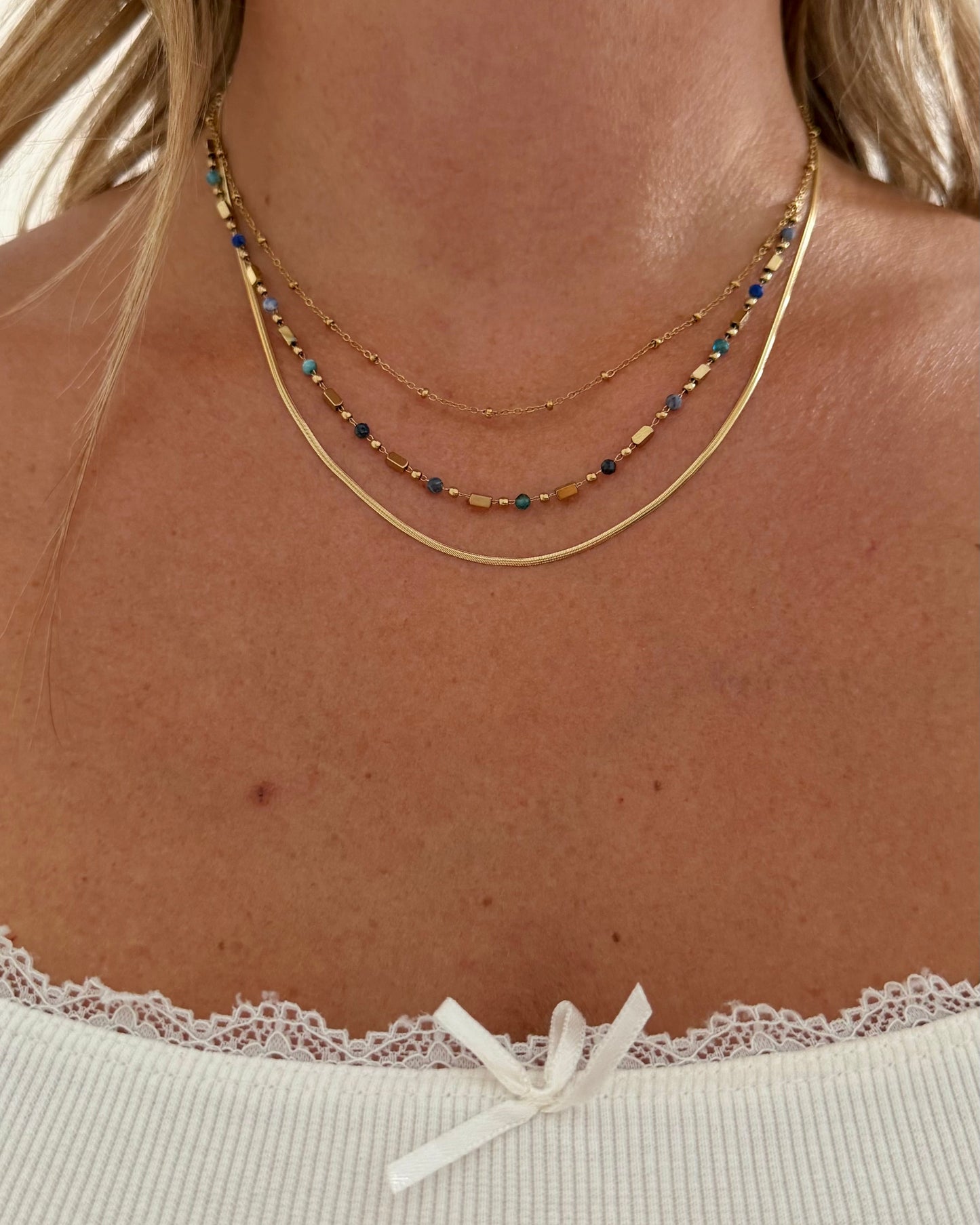 Collier Azélia Bleu