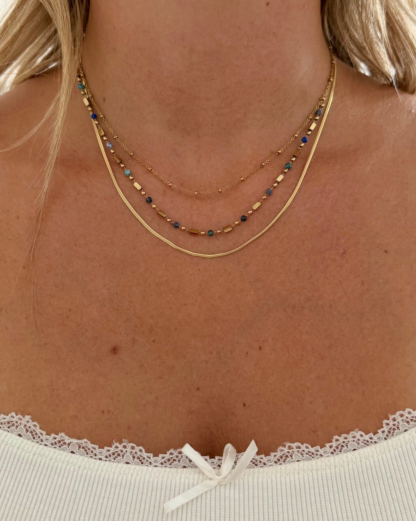 Collier Azélia Bleu