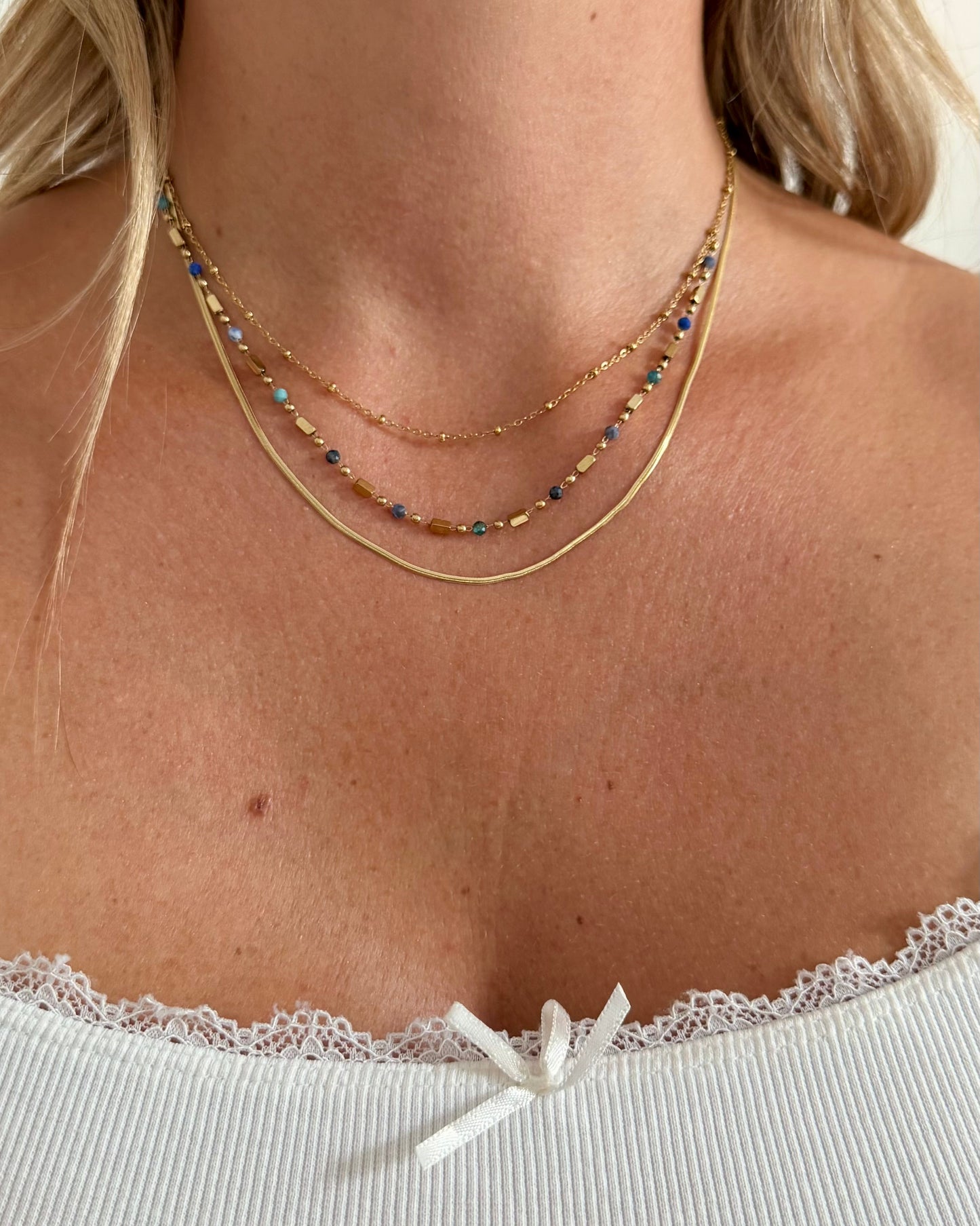 Collier Azélia Bleu