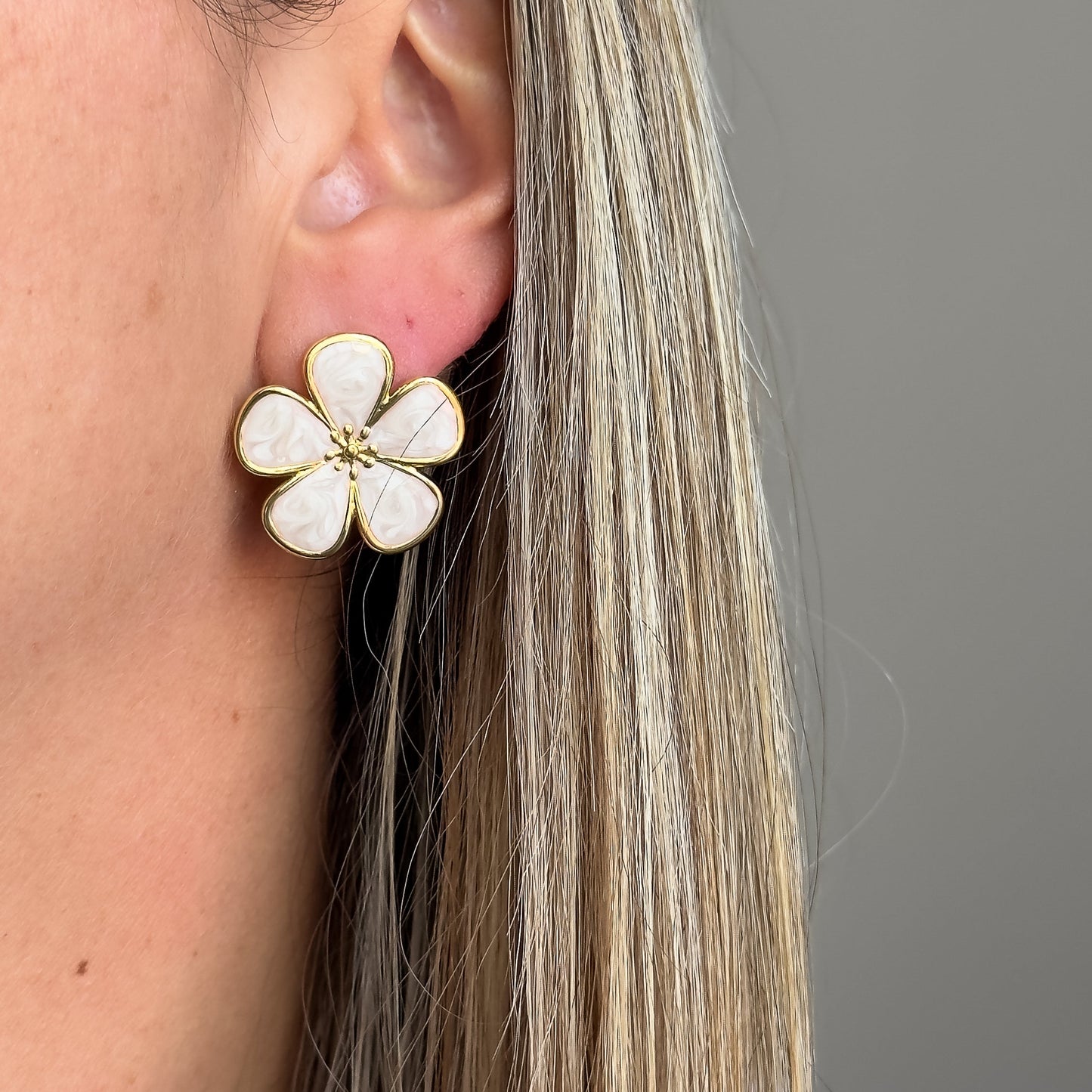 Boucles d'oreilles Janna Blanc