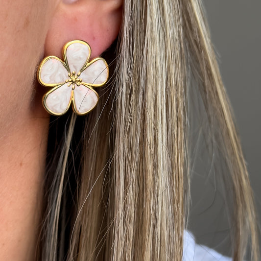 Boucles d'oreilles Janna Blanc