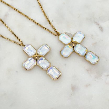 Collier Aurora Blanc Opalescent