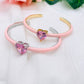 Bracelet jonc Coeur rose