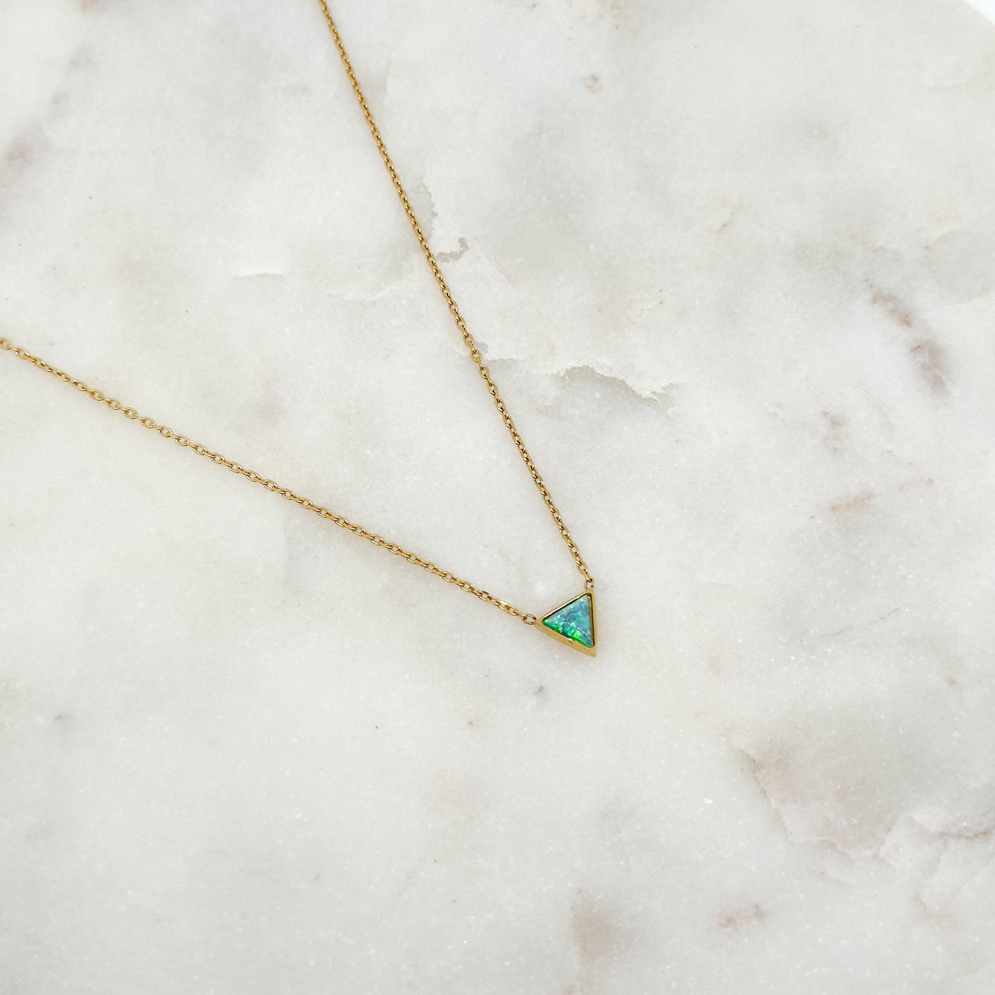 Collier Triangle Vert