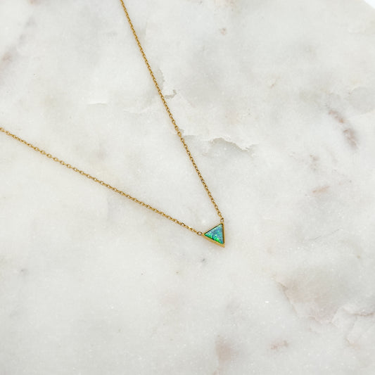 Collier Triangle Vert