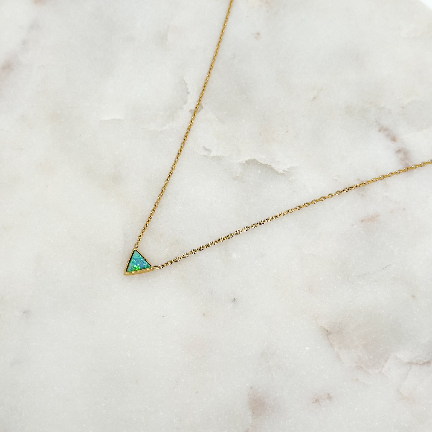 Collier Triangle Vert