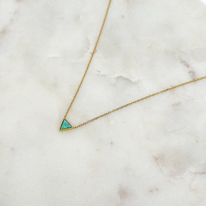 Collier Triangle Vert