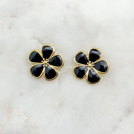 Boucles d'oreilles Janna noir