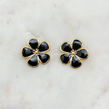 Boucles d'oreilles Janna noir