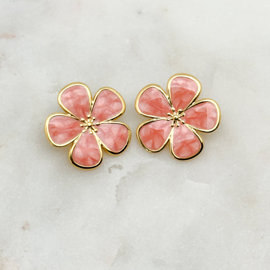 Boucles d'oreilles Janna Corail