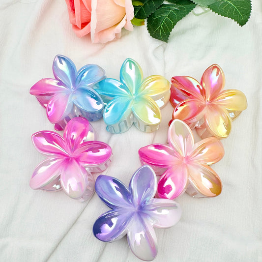 Pince à cheveux Fleur holographique
