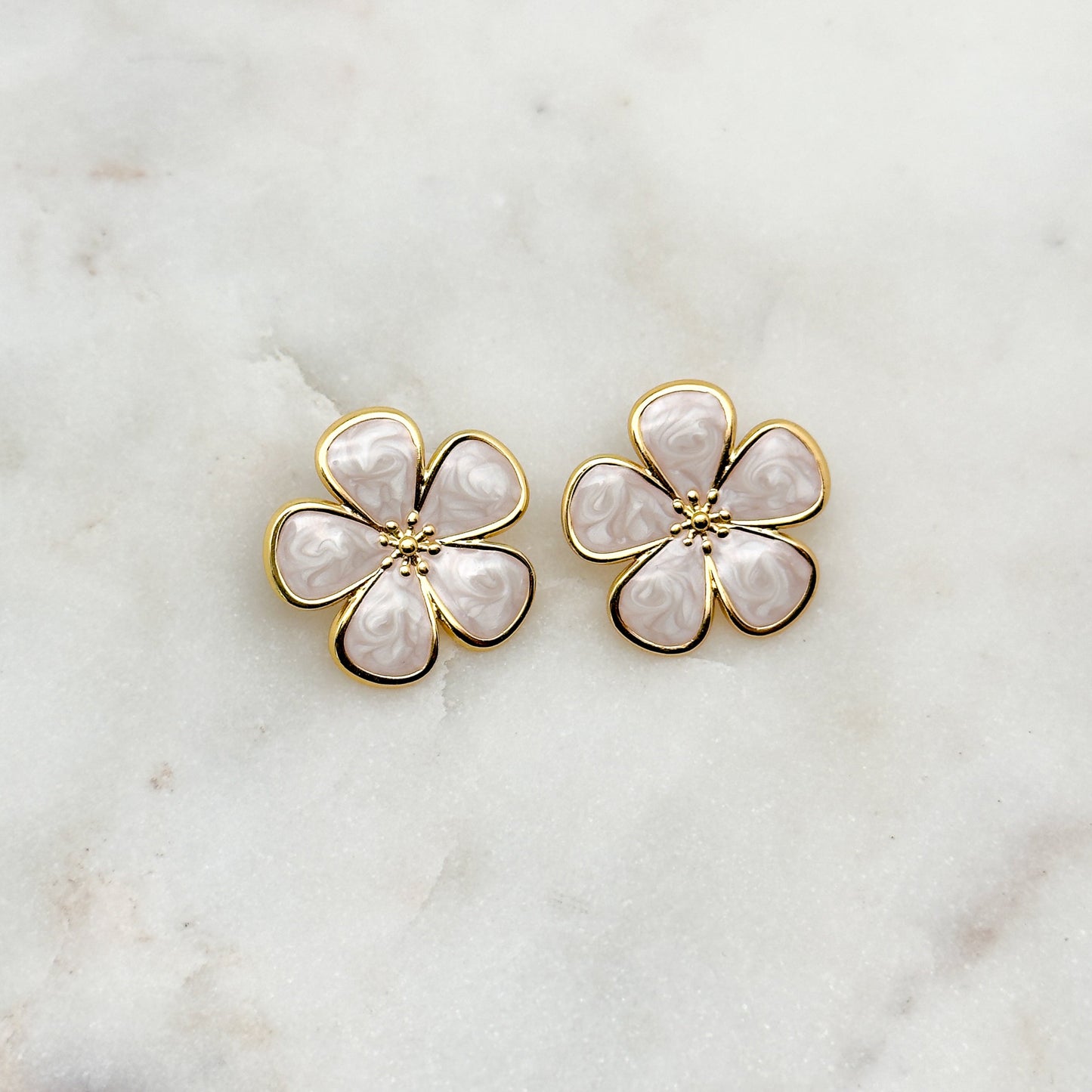 Boucles d'oreilles Janna Blanc