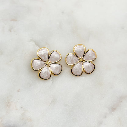 Boucles d'oreilles Janna Blanc