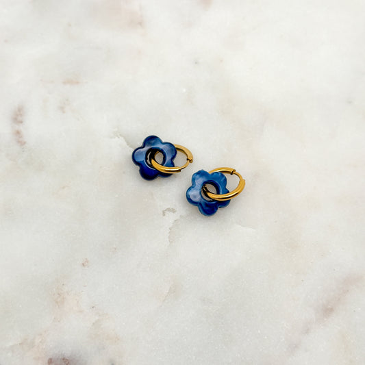 Boucles d'oreilles Denise Mini Bleu