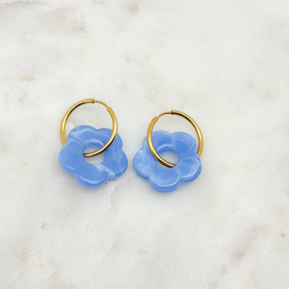 Boucles d'oreilles Denise Bleu