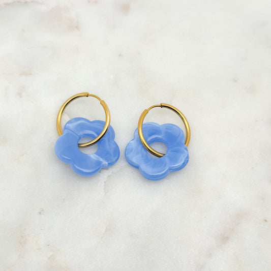 Boucles d'oreilles Denise Bleu