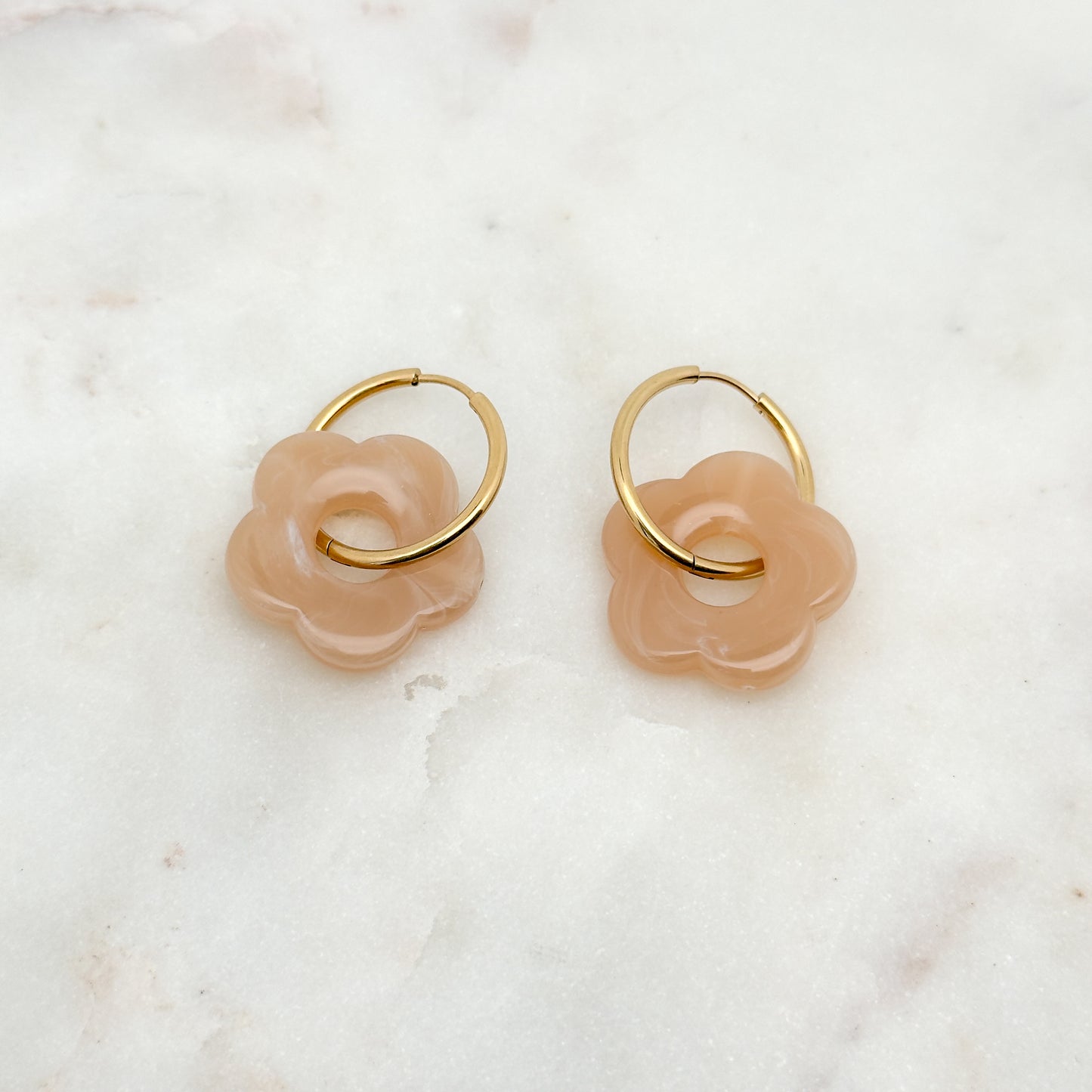 Boucles d'oreilles Denise Beige