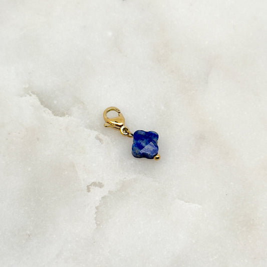 Charm Trèfle bleu Lapis-Lazuli