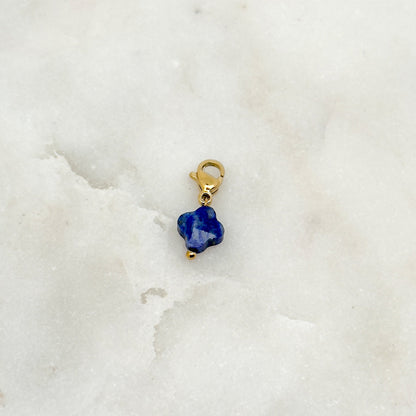 Charm Trèfle bleu Lapis-Lazuli