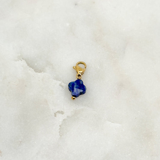 Charm Trèfle bleu Lapis-Lazuli
