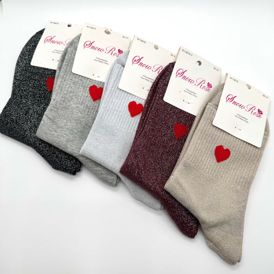 Chaussettes à Paillettes à Message Coeur "♥️"