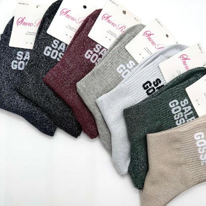 Chaussettes à Paillettes à Message " SALE GOSSE "