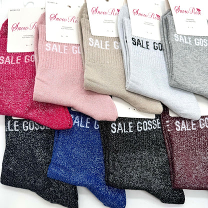 Chaussettes à Paillettes à Message " Sale gosse "