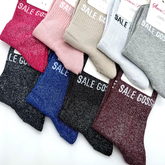 Chaussettes à Paillettes à Message " Sale gosse "