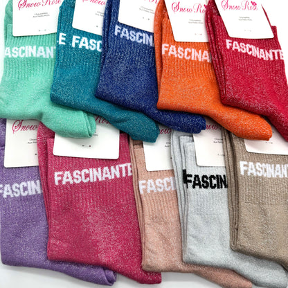 Chaussettes à Paillettes à Message " Fascinante "