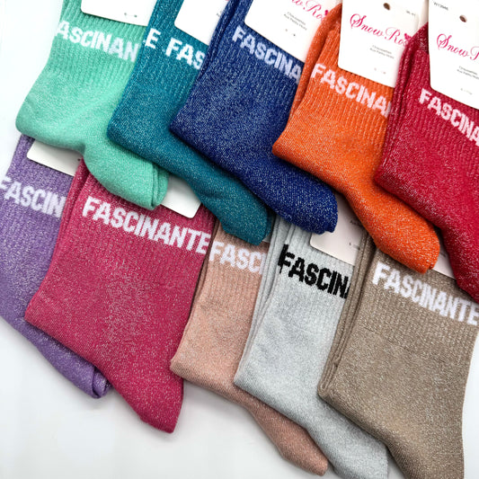 Chaussettes à Paillettes à Message " Fascinante "