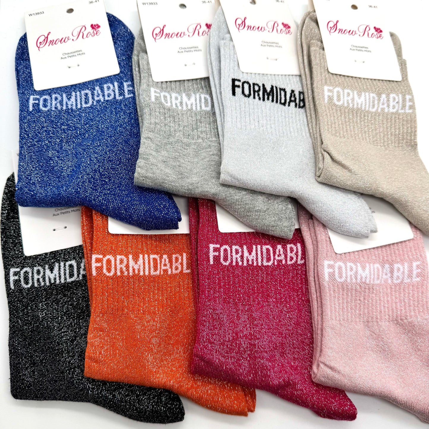 Chaussettes à Paillettes à Message " Formidable "