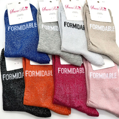 Chaussettes à Paillettes à Message " Formidable "
