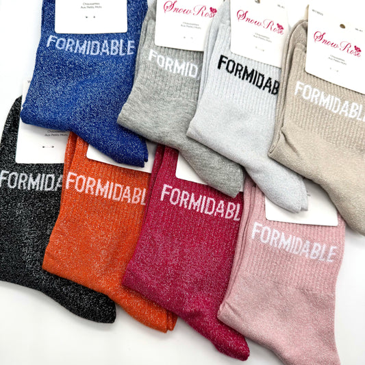Chaussettes à Paillettes à Message " Formidable "