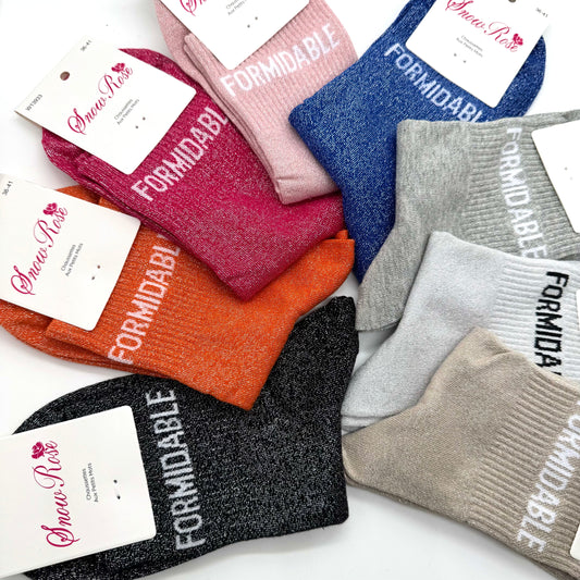Chaussettes à Paillettes à Message " Formidable "