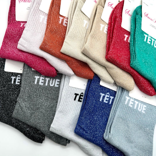 Chaussettes à Paillettes à Message " Têtue "