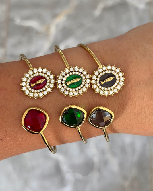 Bracelet Jonc Madone Rouge