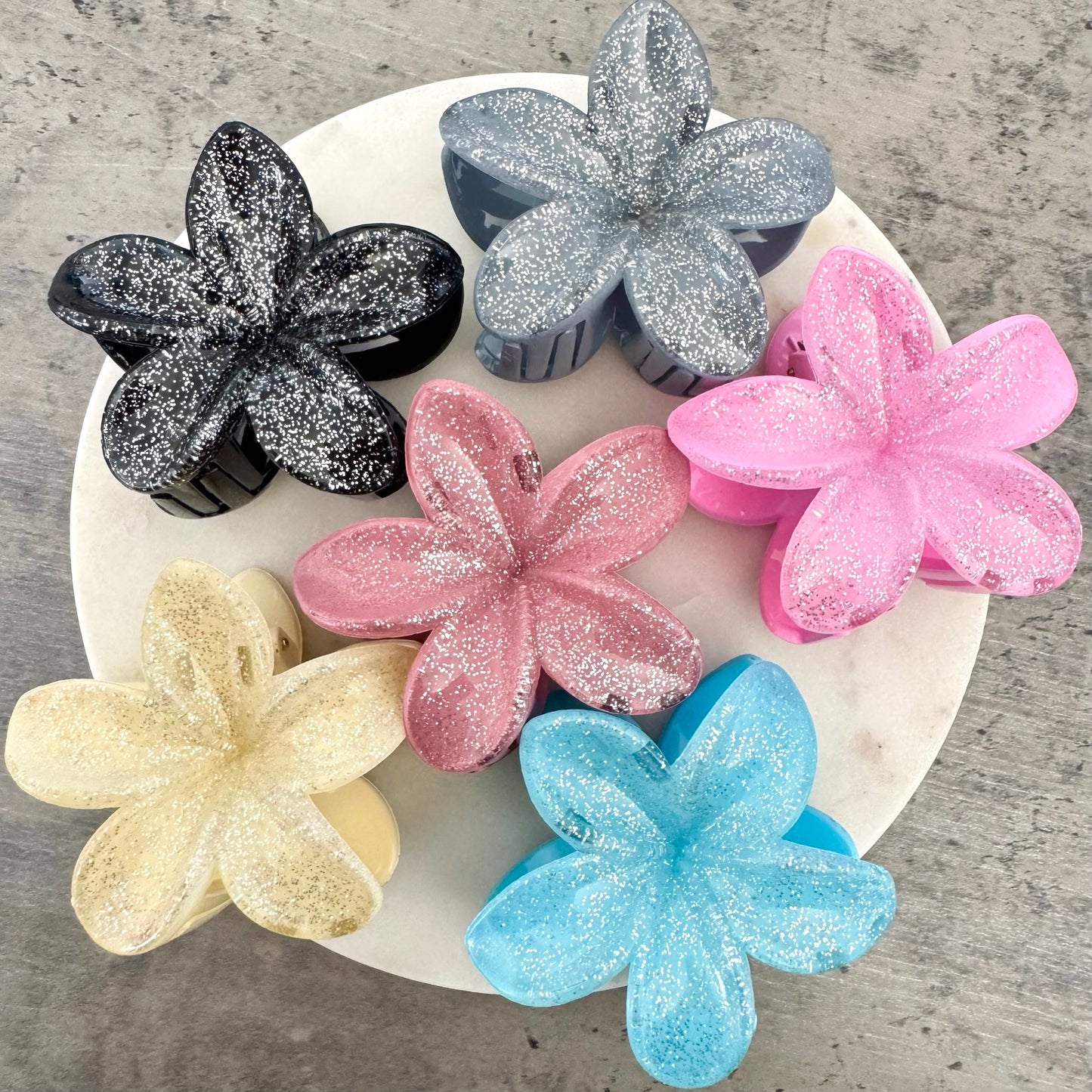 Pince à cheveux Fleur Paillettes