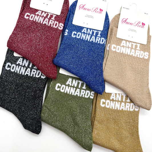 Chaussettes à Paillettes à Message "Anti Connards"