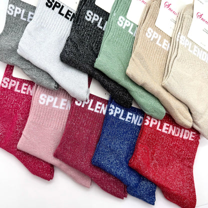 Chaussettes à Paillettes à Message " Splendide "