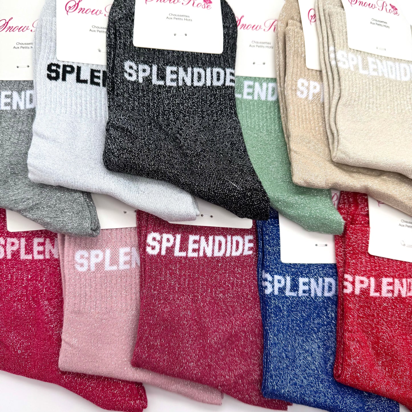 Chaussettes à Paillettes à Message " Splendide "