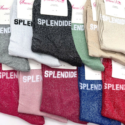 Chaussettes à Paillettes à Message " Splendide "