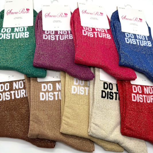 Chaussettes à Paillettes à Message " Do Not Disturb "