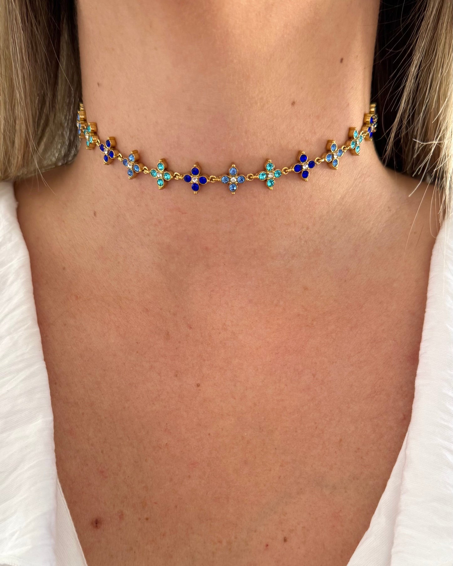 Collier Princesse bleu