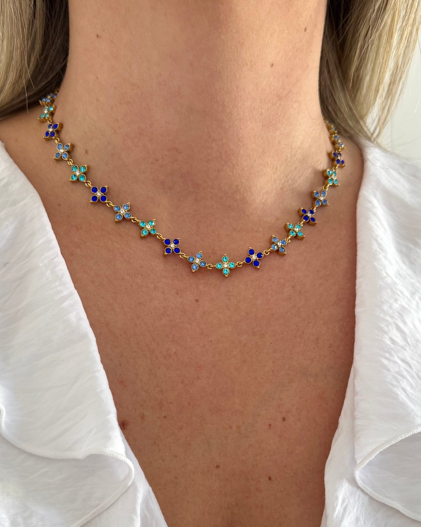 Collier Princesse bleu