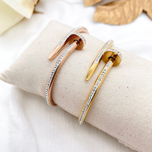 Bracelet jonc Clou tout strass