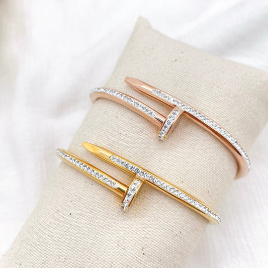 Bracelet jonc Clou tout strass
