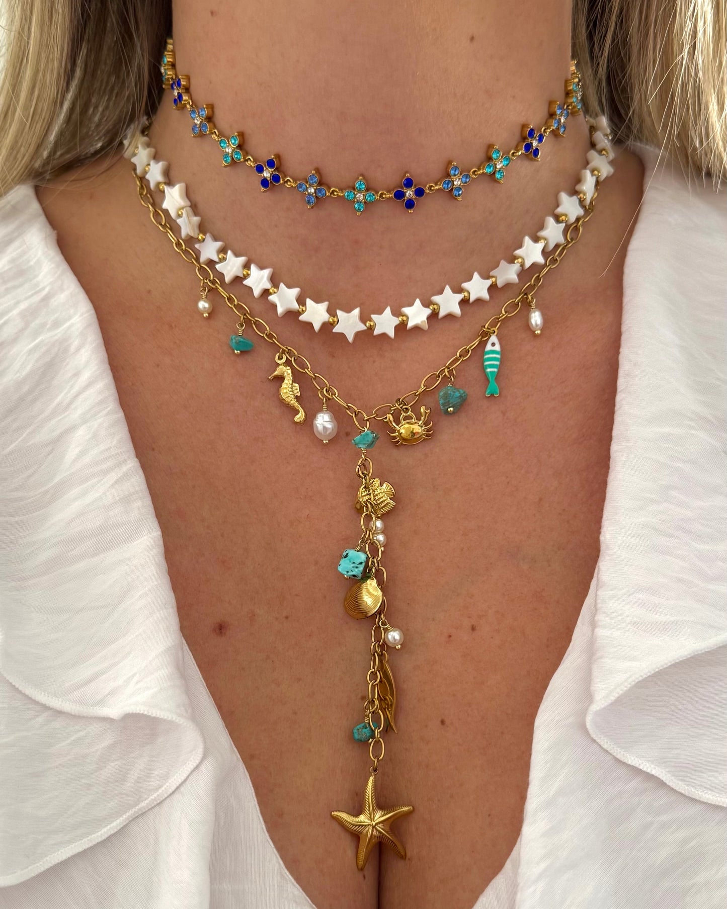 Collier Princesse bleu