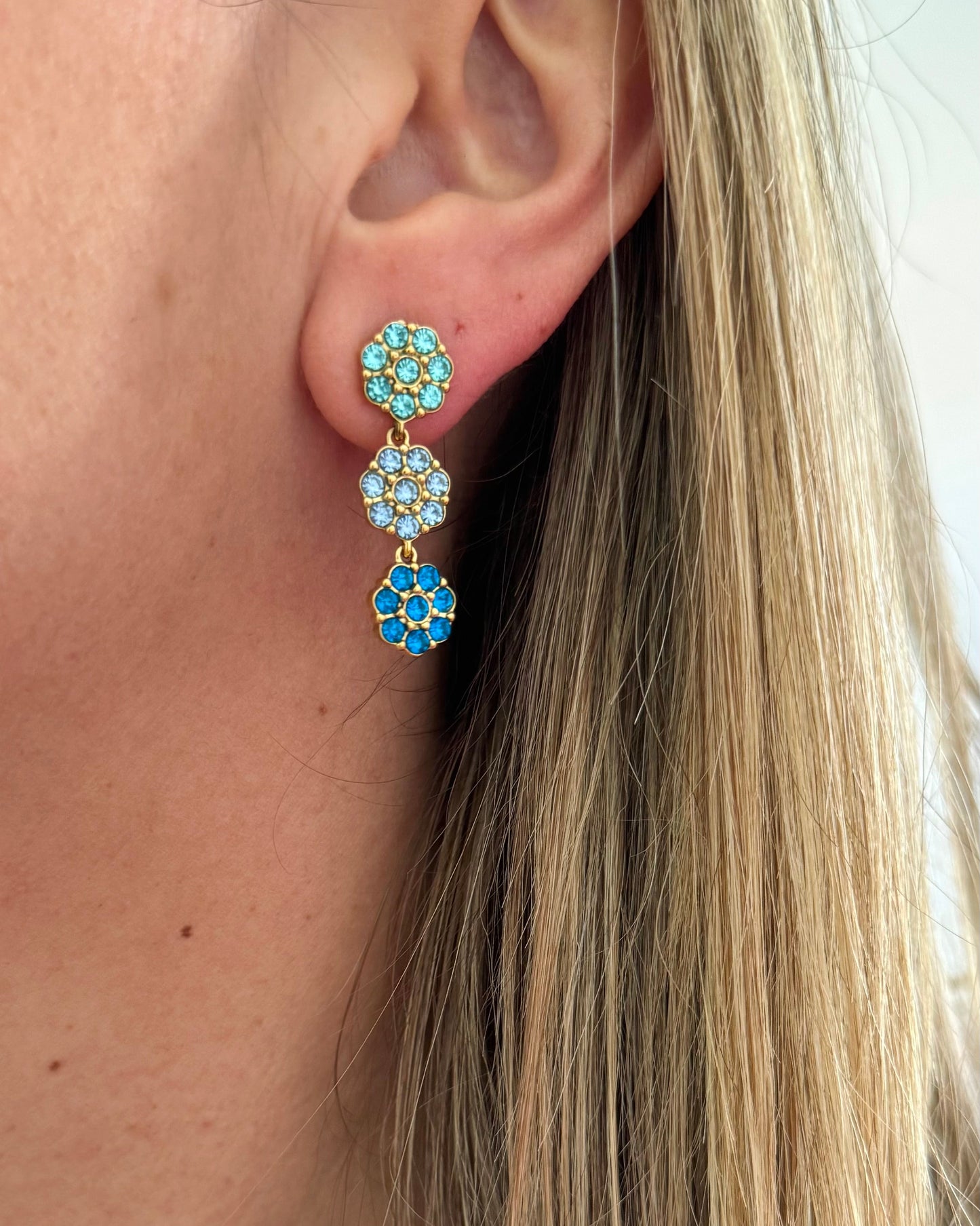 Boucles d'oreilles Majesté bleu